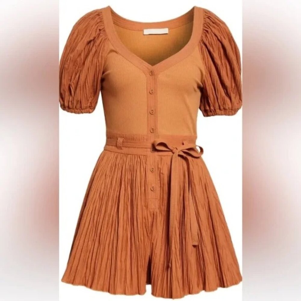 Ulla Johnson Vinny Puffy Sleeve Romper